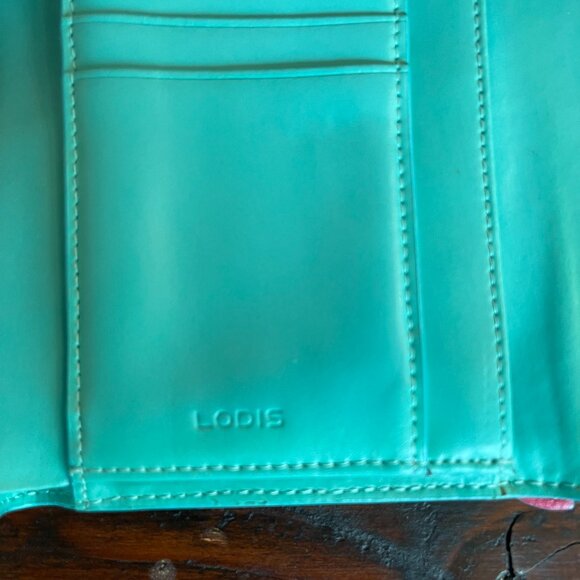 Lodis Pink & Teal Wallet - Picture 4 of 11
